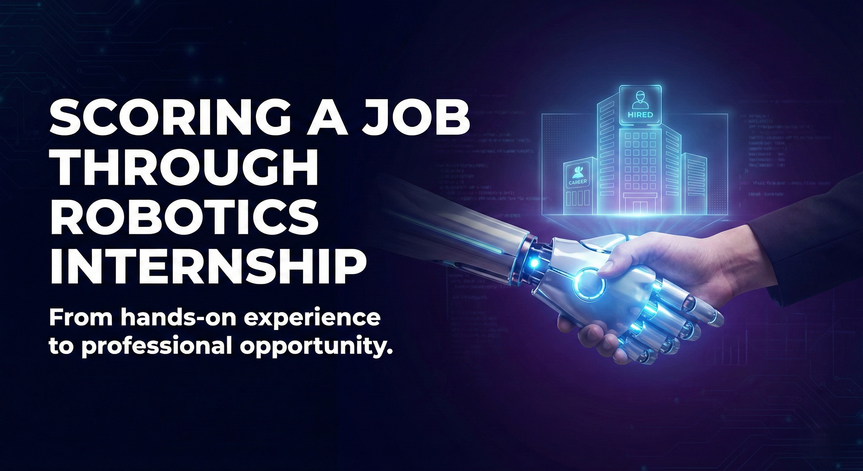 Scoring a job through Robotics Internship